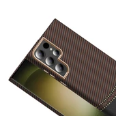 Galaxy S24 Ultra Kılıf M-safe Şarj Özellikli Karbon Fiber Görünümlü  Gros Kapak thumbnail 5