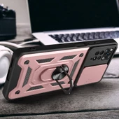 Xiaomi Redmi Note 11 Pro 4G Kılıf Magnetik Standlı Kamera Korumalı  Sürgülü Vega Kapak thumbnail 6