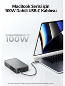PB-Y48-GY 100W 20000 mAh PD Dahili Type-C Kablolu Powerbank thumbnail 3