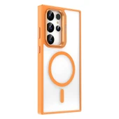 Galaxy S24 Ultra Kılıf M-safe Şarj Özellikli Standlı  M-safe Klon Kapak thumbnail 3