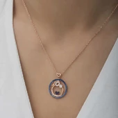 Supertrend Gümüş Rose Anne Ve Bebek Sevgisi Bayan Kolye thumbnail 4