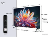 TCL 50T6C 4K Ultra HD 50" 127 Ekran Uydu Alıcılı Google Smart QLED TV thumbnail 2