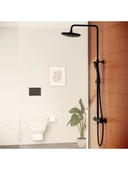 VitrA AquaHeat Bliss 240 A4720536 2F Termostatik Duş Sistemi, Mat Siyah thumbnail 3