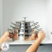 Karaca Arven İndüksiyon Tabanlı 8 Parça Çelik Tencere Seti - 2