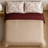 English Home Basic Plain King Size Çift Kişilik %100 Pamuk Nevresim Seti - 1