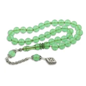 Supertrend ​gümüş Püskül Yeşil Küre Ateş Kehribar Tesbih thumbnail 1