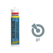 Soudal Silikonize Akrilik Gri Mastik 500 GR - 1