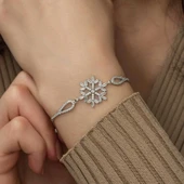 Supertrend ​gümüş Baget Taşlı Kar Tanesi Bileklik thumbnail 2