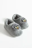 Albishoes Erkek Çocuk Panduf Ev Patiği Pamuk Astarlı Baykuş Figür Ev Kreş Ayakkabısı Sevimli Baykuş - 4