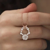 Supertrend Gümüş Rose Bahar Çiçeği Kolye thumbnail 4