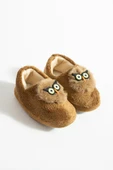 Albishoes Erkek Çocuk Panduf Ev Patiği Pamuk Astarlı Baykuş Figür Ev Kreş Ayakkabısı Sevimli Baykuş - 4