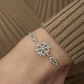 Supertrend ​gümüş Baget Taşlı Kar Tanesi Bileklik thumbnail 3