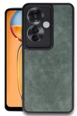 Oppo Reno 11F Kılıf Aras Deri Kapak - Koyu Yeşil - 1