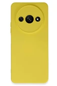 Xiaomi Redmi A3 4G Kılıf Nano içi Kadife Silikon - Sarı - 1