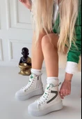 Joila Beyaz Cilt Yeşil Detaylı Bot thumbnail 1