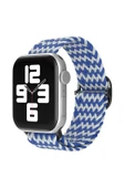 Apple Watch 42mm Star Kordon - Zigzag Beyaz-Mavi - 1