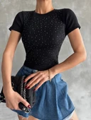 Taş baskılı kaş korse bluz thumbnail 2