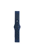 Watch 22mm Spor Delikli Kordon - Lacivert-Siyah - 2