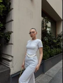 Düğme yakalı gri alt üst takım s3943 thumbnail 2