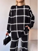 Ekoseli triko takım siyahbeyaz thumbnail 4