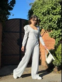 Fitilli prenses kol alt üst takım gri thumbnail 1