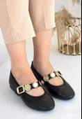 Atnis Siyah Cilt Babet Ayakkabı thumbnail 1