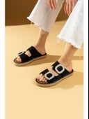 Hertas Siyah Nubuk Tokalı Terlik thumbnail 2