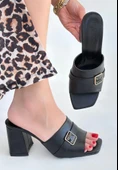 Taver Siyah Cilt Topuklu Terlik thumbnail 1