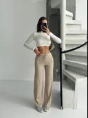 Fit comfort bej salaş pantolon thumbnail 4