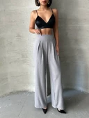 Pileli keten pantolon s255046 thumbnail 1