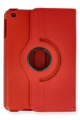 iPad Mini 1 Kılıf 360 Tablet Deri Kılıf - Kırmızı - 2