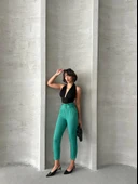 Kemerli havuç pantolon thumbnail 5