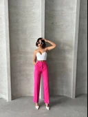Palazzo fuşya pantolon thumbnail 4