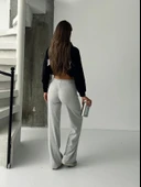 Fit comfort gri salaş pantolon thumbnail 4