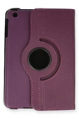 iPad Mini 1 Kılıf 360 Tablet Deri Kılıf - Mürdüm - 2