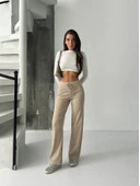 Fit comfort bej salaş pantolon thumbnail 7