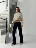 Fit comfort siyah salaş pantolon thumbnail 3