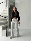 Fit comfort gri salaş pantolon thumbnail 5