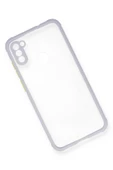 Samsung Galaxy A11 Kılıf Miami Şeffaf Silikon - Lila - 3