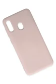 Samsung Galaxy A20 Kılıf Nano içi Kadife Silikon - Pudra - 2