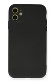 iPhone 11 Kılıf Nano içi Kadife Silikon - Siyah - 1
