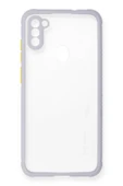Samsung Galaxy A11 Kılıf Miami Şeffaf Silikon - Lila - 2
