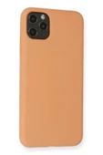 iPhone 11 Pro Max Kılıf Nano içi Kadife Silikon - Mat Turuncu - 3