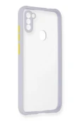 Samsung Galaxy A11 Kılıf Miami Şeffaf Silikon - Lila - 1