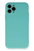 iPhone 11 Pro Kılıf Nano içi Kadife Silikon - Turkuaz - 1