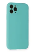 iPhone 11 Pro Kılıf Nano içi Kadife Silikon - Turkuaz - 3