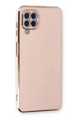 Samsung Galaxy A22 Kılıf Volet Silikon - Pembe - 1
