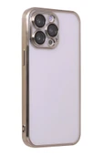 iPhone 14 Pro Kılıf Lensli Silikon - Gold - 3