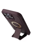 iPhone 14 Pro Max Kılıf Merkür Magneticsafe Standlı Kapak - Derin Mor - 4