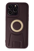 iPhone 14 Pro Max Kılıf Merkür Magneticsafe Standlı Kapak - Derin Mor - 1